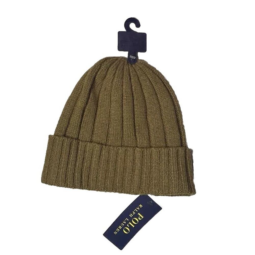 Polo Ralph Lauren Men's Skull Cap Beanie Winter Hat Olive Green O/S NWT $59 - Picture 2 of 4